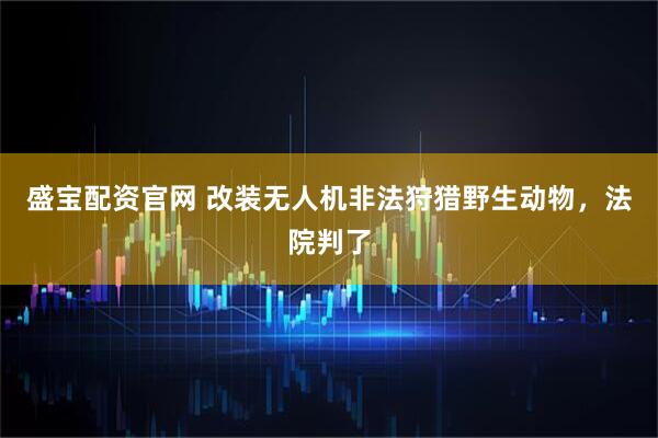 盛宝配资官网 改装无人机非法狩猎野生动物，法院判了